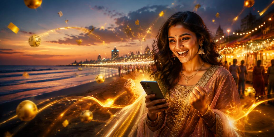 User making payments on a phone near Chennai Marina Beach